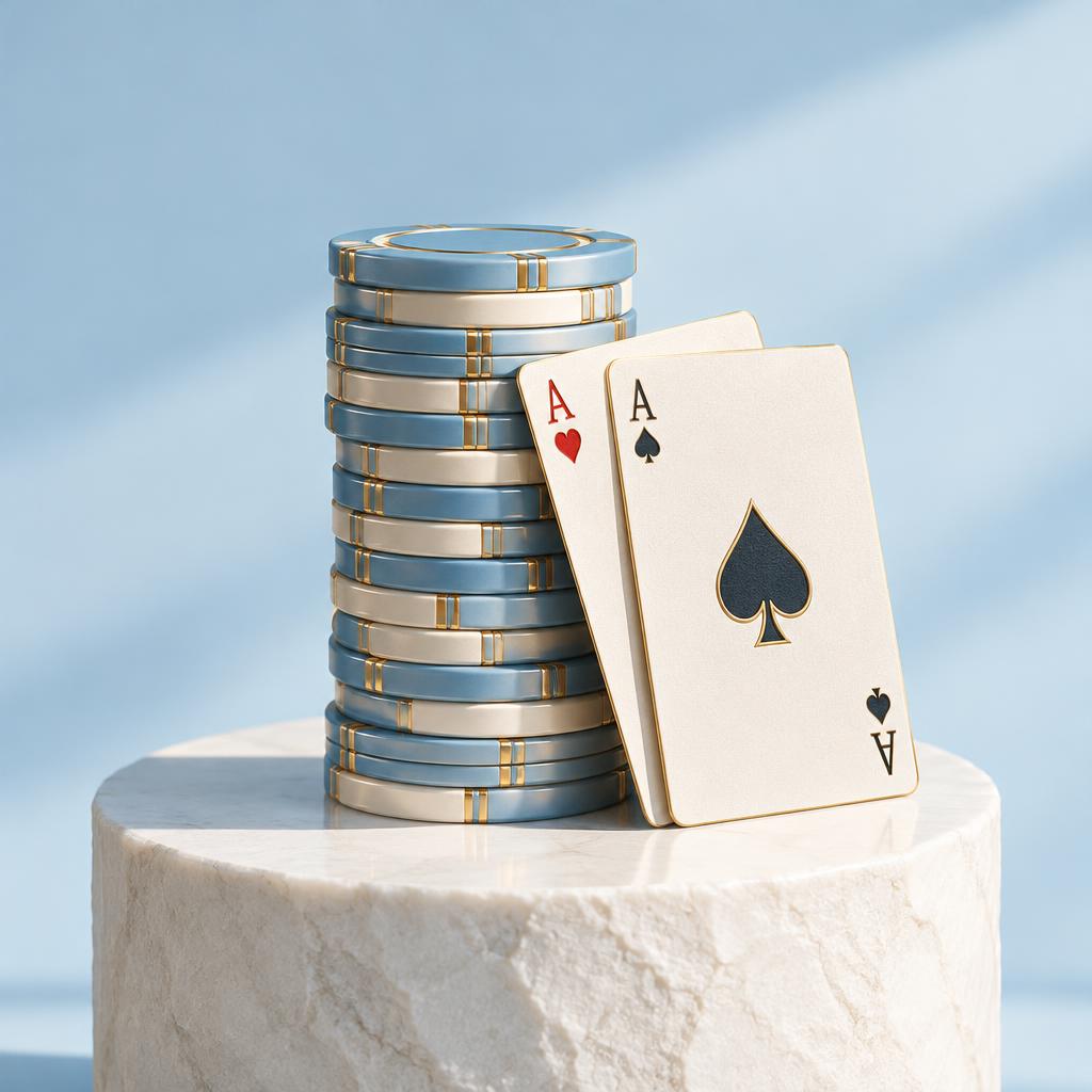 Cartas y fichas de casino en los colores de Argentina